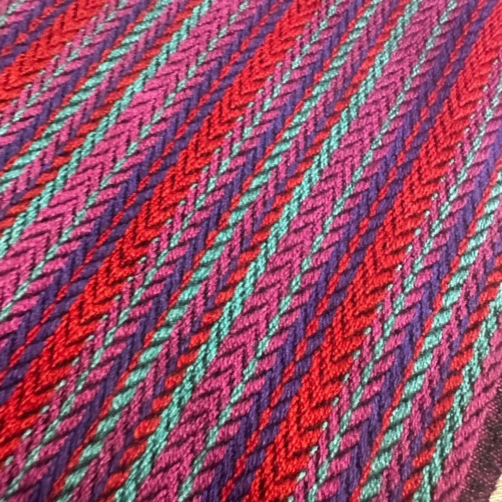 Kneeland Co. Woven Scarf Multicolor Striped Fringe Fashion Accessory